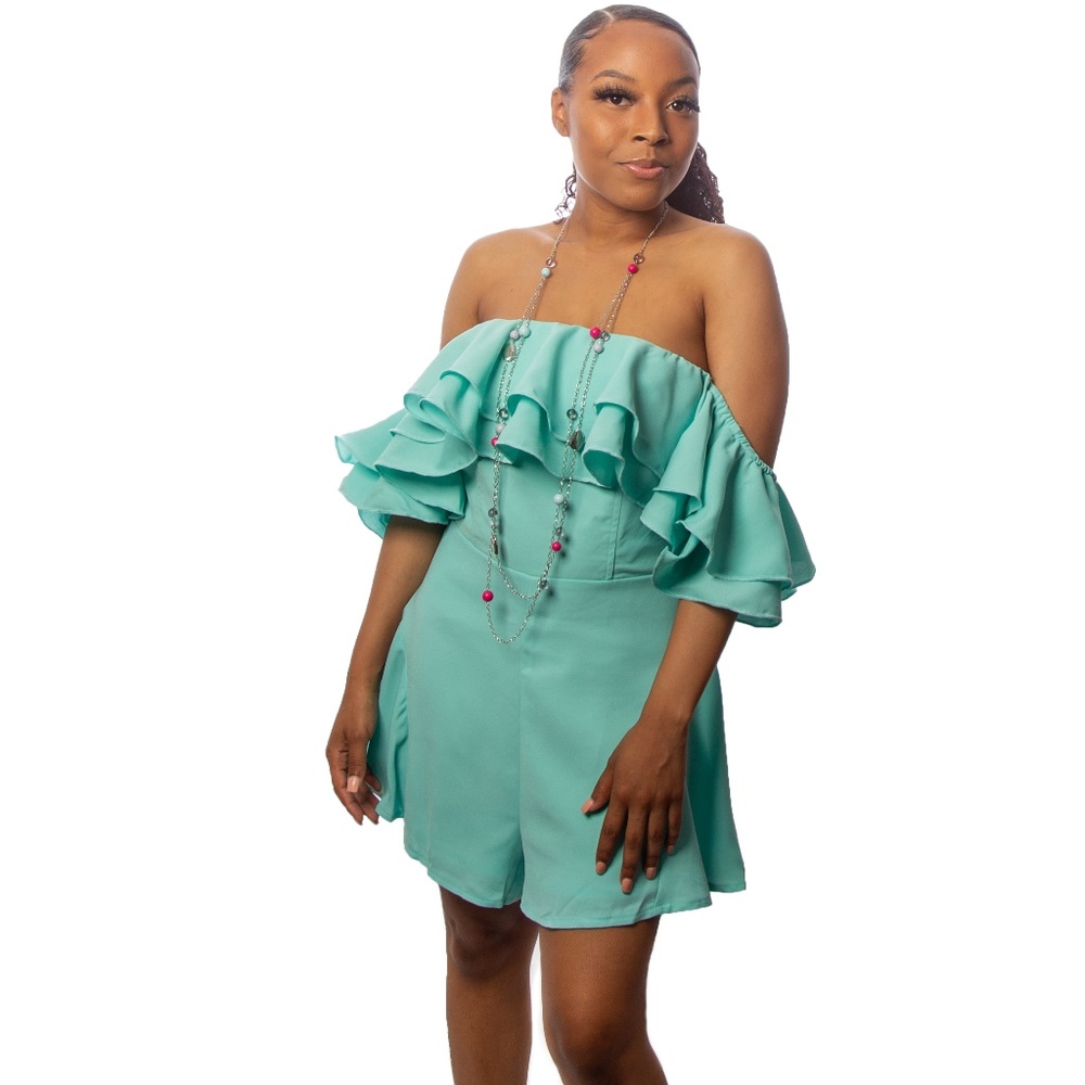 🚨🚨🚨Clearance🚨🚨🚨Aqua off shoulder Romper